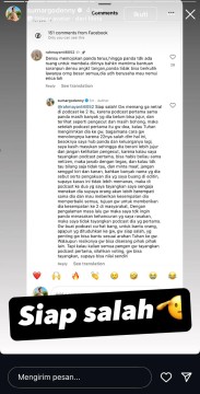 Klarfikasi Denny Sumargo (instagram)